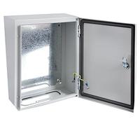 Steel Door Enclosure, Ip66, Ik10, Grey, Body Colour Grey, Enclosure Material Steel, Enclosure Type Wall Mount, Imperial 5.12", Metric 130mm, Imperial 9.84", Metric 250mm, Imperial 7.87", M