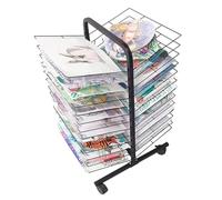 Steel Double Sided Wire Drying Shelf, Removable Painting Rack for Art, Sturdy Organized Drying Rack with Lockable Design