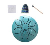 Steel Drum for Children, Rain Drum for Outdoors, Meditation Drum, A-Key Tank Drum, Ethereal Sound, 6 Note 3 Inch, Handpan Drum Percussion Instrument with Mallet Music Book for Entertainment, Concert