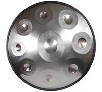 Steel Drum for Handpan at 432 Hz 9 Note Gold Performer 22 Inch in D Minor with Handpan Holder, Handpan Case, Resistant Bats and Dustproof Cloth,Silver