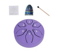 Steel Drum for Outdoor Rain Drum - 6 Notes 3 Inch Small Ethereal Drum for Meditation | Steel Instrument, Includes Music Book and Mallet, Upgrade