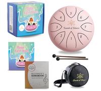 Steel Drum | Handpan 6 Inch 8 Notes with Storybook and Songbook | Magic Calm Drum | Kids Musical Instruments for Ages 3-8 | Anger Management Toys | Music Gifts (Pink)