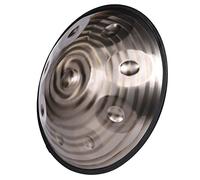 Steel Drum Instrument, Handpan Drum in D Minor, 432Hz 10 Notes Steel Hand Pan Drum Set with Soft Handpan Bag, Mallets, Handpan Stand,Silver