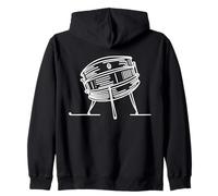 Steel Drum Line Art Musician Zip Hoodie