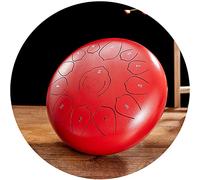 Steel Drum Set, Steel Tongue Drum 12 Inch 13 Notes With Book, Drum Bag, Steel Drum Instrument For Adults Professional,beginner (Color : Red)