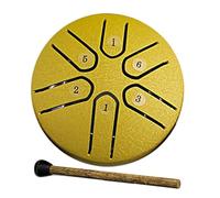 steel drum Thickened Drum Body, Stable Sound Quality Tongue Drum Rubber Bottom, Not Easy to Slide Rain Drum Suitable for Concerts(Gold,B)