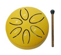 steel drum Thickened Drum Body, Stable Sound Quality Tongue Drum Rubber Bottom, Not Easy to Slide Rain Drum Suitable for Concerts(Gold,A)