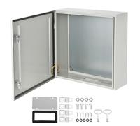 Steel Electrical Box, Electrical Junction Box with Secure Lock-and-Key System & High-Strength Hinges, Weatherproof Electrical Enclosure Box with Sturdy Mounting Plate, for Indoor Outdoor Application