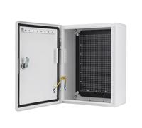 Steel Electrical Enclosure, Junction Box IP65 Waterproof, Outdoor Weatherproof Electrical Project Box with Lock & Grid Mounting Plate(30x40x20cm/12x16x8in)