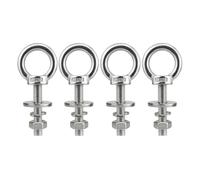 Steel Extended Eye Screw M10X50mm 440Lbs Load Capacity Strong Fastener High Strength Eyes Bolt Upgrades for Rigging Heavy Duty Lifting Eye Bolt