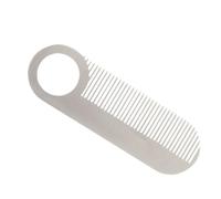 Steel Facial Hair Brush - Narrow Edge Mustache Groomer, Gentleman Pocket untangle, Rustproof sturdy Design | Lightweight Compact Trips Use, Self Care Husband Accessory Kit, Smooth Glide 3.98 Inch