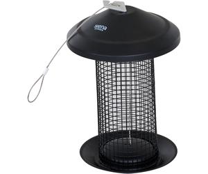Steel Feeding Post Bird Feed Station Feeding Place With Wire Mesh 13x13x22 Cm