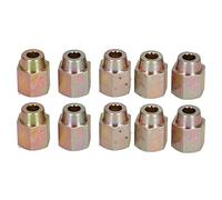 Steel Female Brake Pipe Union Fittings 12mm x 1mm for 1/4" 6mm Brake Pipe 10pc