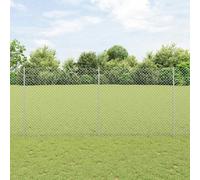 Steel Fence Panel 1.4m x 10m Silver Durable Outdoor Garden Privacy Modern Design
