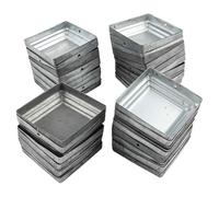 Steel Fence Post Covers 101 x 101 mm (4x4 Inch) - Weatherproof, Rust-Resistant Silver Cap Protectors for Wooden Garden Fence & Deck Posts - Pack o(40PCS)