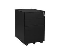 Steel File Cabinet, Black