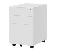 Steel File Cabinet, White