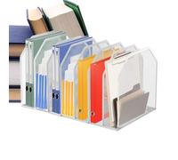 Steel File Holder - Sturdy Folder Stand, Industrial Paper Storage, Compact Multi Layer Rack | Organizational Desk Shelf System for professionals students home offices classrooms apartments dormitories