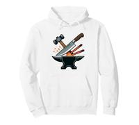 Steel Fire Knife Maker Identity Badge Forge Art Bladesmith Pullover Hoodie