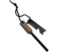 Steel Fire Starter Kit - Wide Handle for Travelling Camping Hiking - Reusable Camping Fire Lighter Stick - Lightweight and Comfortable for Barbecues - Sparks to Light Fires