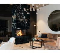 Steel fireplace KRATKI NBC 600/400 9 kW Ø 200 Lift-up 3 side wood / logs burner