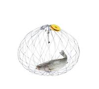 Steel Fishing Net - Fish Trap Net, Crab Catcher - Multifunctional Mild Steel Wire Nets with Automatic Opening and Closing for Fishing Fish, Lobsters and Crabs