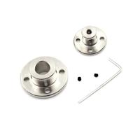 Steel Flange Thread Nut, 3/3.17/4/5/6/6.35/7/8/10/11/12/mm Rigid Flange Coupling Motor Guide Shaft Coupler Connector With Screw(A 3.17mm)