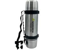 Steel Flask - 1L Vacuum Insulated Thermal Flask with Twin Cup Set Durable Stainless Steel Thermos for Hot & Cold Beverages Ideal for Travel, Camping & Outdoor Use