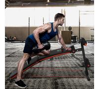 Steel Foldable Home Core Workout Bench Red/Black