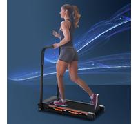 Steel Folding Motorized Home Treadmill w/ LCD Monitor Black