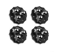 Steel for mini Caster Wheels 4pcs Self-Adhesive Base Steel for(black) | Peel-and- install, no tools required, saves time, fits wood plastic metal surfaces, strong bond