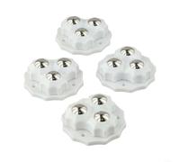 Steel for mini Caster Wheels 4pcs Self-Adhesive Base Steel for(white) | Peel-and- install, no tools required, saves time, fits wood plastic metal surfaces, strong bond