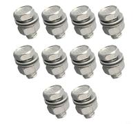 Steel For V-Brake Pinch Bolts 10pcs for Bicycle Brake Cable Wire Anchoring on tional and Light Duty Bikes (A)