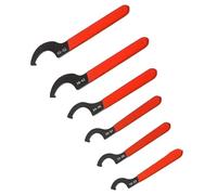 Steel Formed Wrench Tool for Motorcycle Maintenance Applications Hook Set Meter Cover Adjustable Hook Spanner Round Connector High Carbon Steel Plumbing Rubber Grip Heavy Duty Removal Water Meter for