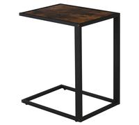 Steel Frame C-Shaped Side Table Brown - Home Living | TJ Hughes