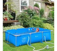 Steel Frame Swimming Pool w/ Filter Pump and Reinforced Sidewalls Rust Resistant