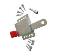 Steel Garage Door Lock with Sliding Bolt and Dual-Hole Design for Securing Garage Doors in Open or Closed Position