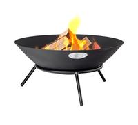Harbour Housewares 56Cm Steel Fire Pit - Outdoor Garden Patio Fire Bowl Brazier Heater Stove For Wood Log Charcoal Burning