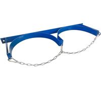 Steel Gas Cylinder Mounting Bracket with Safety Chain Blue Wall-Mounted Gas Cylinder Storage Rack