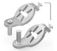 Steel gate hinge pin set for metal T posts, includes 2 pins that fit 5/8 and 3/4 hinge eyes, designed to hang and fix outdoor farm or garden