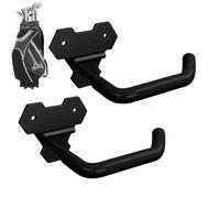 Steel Golf Bag Wall Hanger with Non-Slip Rubber Coating for Garage Floor | Secure Vertical Rack Keeps Heavy Bags Off The Ground For Easy Access In Gym Or Basement