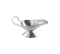 Steel Gravy Boat - 3oz, 5oz & 8oz Small Sauce Boat Jug, Silver Gravy Serving Pourer for Roast Dinner, Christmas, Lunch & Formal Dining(3 oz)