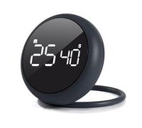 Steel Gray Quick Que Kitchen Timers, Visual timers Large LED Display Magnetic Countdown Countup Timer for Classroom Cooking Fitness Baking Studying Teaching, Easy for Kids and Seniors (Steel Gray)