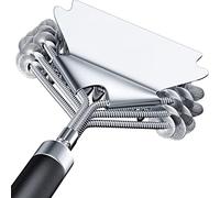 Steel Grill Brush and Scraper Safe BBQ Cleaning Essential Accessories Gift for Men