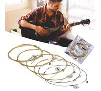 Steel Guitar Strings Acoustic, 6 Acoustic Guitar Strings Replacement, Steel Strings For Classical Acoustic Electric Guitar, Guitar Parts Replacement For Acoustic Wooden Guitar Beginners