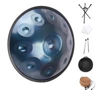 Steel Hand Pan Drum 22 Inch - 432Hz/440Hz Percussion Instrument with 9/10/12 Notes, Handpan Drum Set for Adults