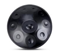 Steel Hand Pan Drum Set Black Percussion Instrument 440hz Adult's Handpan Durable Professional Handpan Drum in D Minor with Carry Bag, Mallets, Bracket (Color : Black 440Hz, Size : 10 notes)