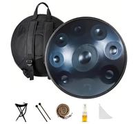Steel Hand Pan Drums - D Minor Kurd Handpan Drum Sets, 9/10/12 Notes, 432Hz Professional Hand Drum Percussion Instrument For Meditation, Music Therapy & Live Performances(B,432HZ/12Note)