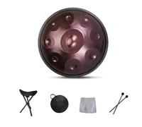 Steel Hand Pan Percussion Instrument, Handpan Drum Set in D Minor 9 Notes, Ideal for Meditation Yoga and Sound Healing