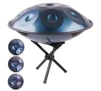 Steel Hand Pan Percussion Instruments - 22 In Tongue Drum 432Hz/440Hz Handpan Drum Sets For Sound Healing, Meditation And Yoga, 9/10/12 Note Hand Pan Instrument Handpan Drums For Adults(BLUE-10 NOTES,